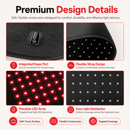iReliev - FullGlow™ Red Light & Near Infrared Pad - Red Light Therapy