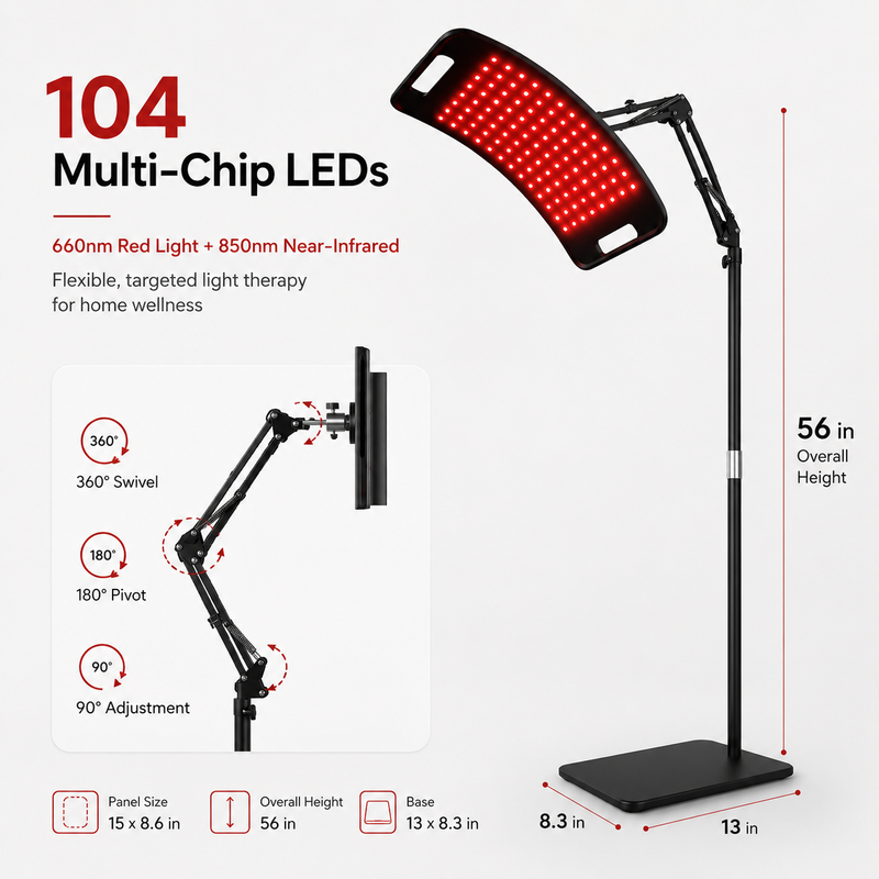 Load image into Gallery viewer, iReliev - FullGlow Red Light &amp; Near Infrared Panel System (104 LEDs) - Red Light Therapy
