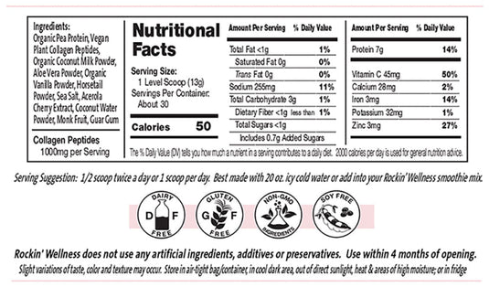 Rockin' Wellness - Vegan Collagen Revitalizer | Bio-Identical Peptide Production System