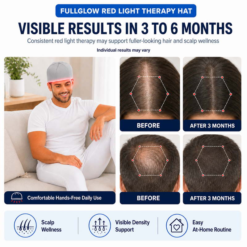 Load image into Gallery viewer, iReliev - FullGlow Red Light &amp; Infrared Therapy Hat - Red Light Therapy
