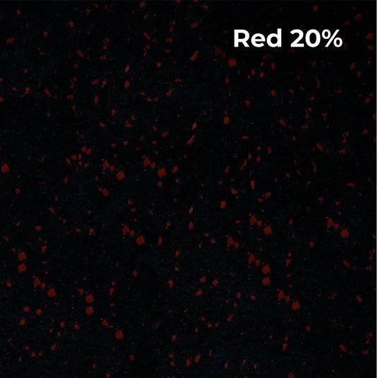 Red 20% rubber flooring swatch