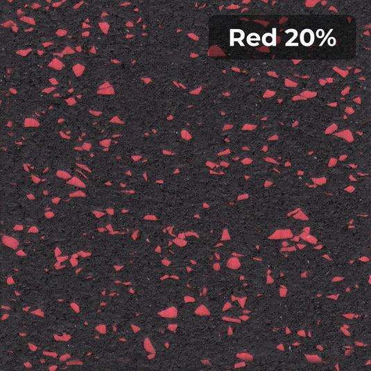 Red 20% rubber flooring swatch