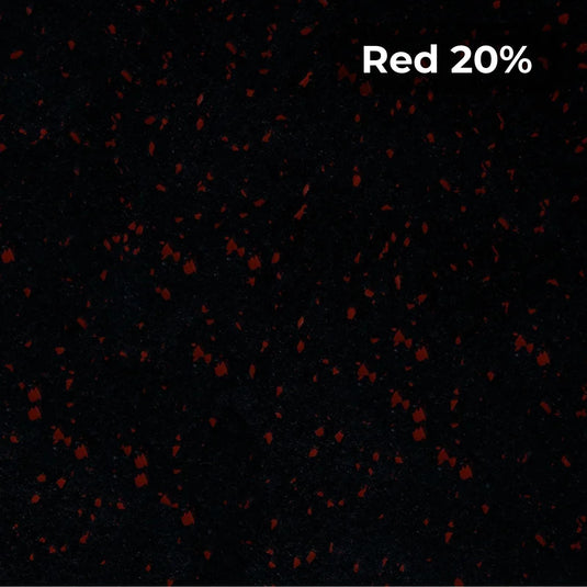 Red 20% rubber flooring swatch