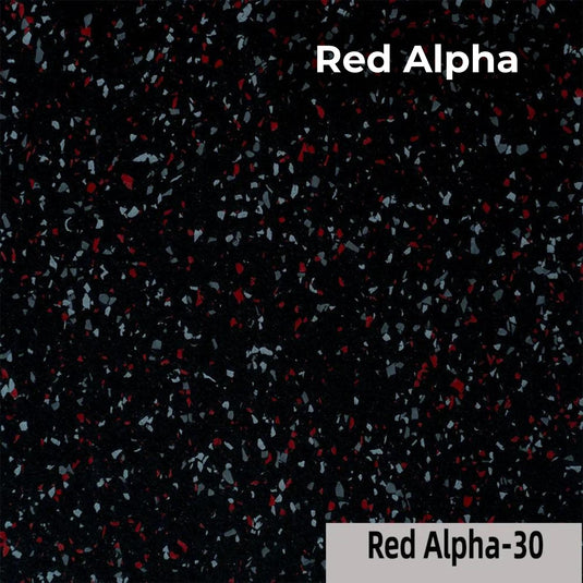 Red Alpha rubber flooring swatch