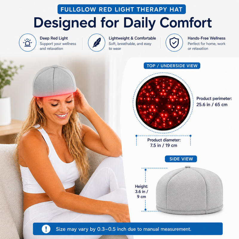 Load image into Gallery viewer, iReliev - FullGlow Red Light &amp; Infrared Therapy Hat - Red Light Therapy
