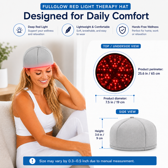 iReliev - FullGlow Red Light & Infrared Therapy Hat - Red Light Therapy