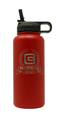 Rockwell Time - Rockwell Warrior Flask - Double Walled - Stainless Steel Flask - (Valor Red)