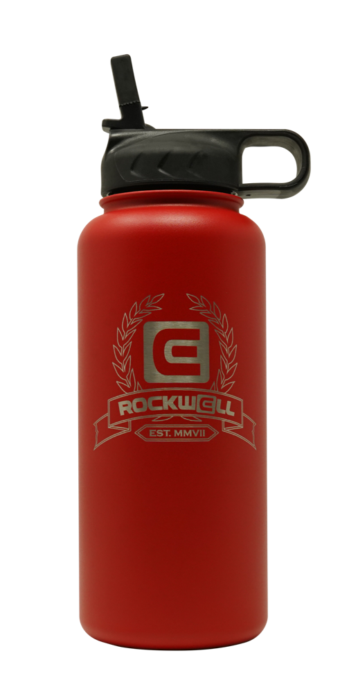 Rockwell Time - Rockwell Warrior Flask - Double Walled - Stainless Steel Flask - (Valor Red)
