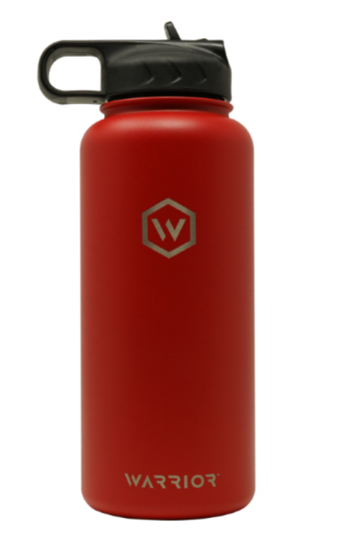 Rockwell Time - Rockwell Warrior Flask - Double Walled - Stainless Steel Flask - (Valor Red)