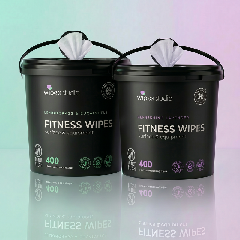 Load image into Gallery viewer, Wipex Co. - Wipex 400ct Natural Gym Wipes for Fitness Equipment | Portable Dispensing Bucket or Refill | Plant-Based
