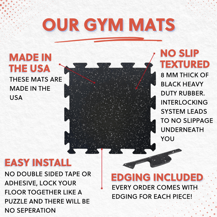 Load image into Gallery viewer, 5/16" (8mm) Thick, Interlocking Rubber Tiles with Straight Edges &amp; Corners – 18 Inch Diameter, Made in the USA
