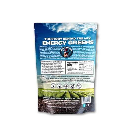Rockin' Wellness - Organic Energy Greens Powder | The Ultimate Daily Alkalizing Reset