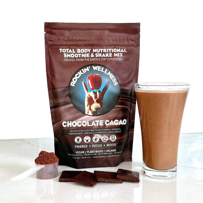 Load image into Gallery viewer, Rockin' Wellness - Chocolate Cacao Nutritional Shake Mix
