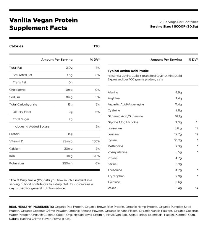 Load image into Gallery viewer, Rockin' Wellness - Rockin Wellness Vegan Vanilla Protein Powder - Plant-Based Nutrition with Probiotics &amp; Enzymes
