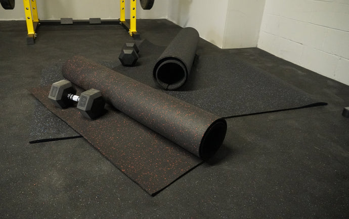 4' Foot Wide Rubber Flooring Rolls - Custom Cut - Made in USA