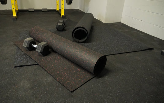 4' Foot Wide Rubber Flooring Rolls - Custom Cut - Made in USA