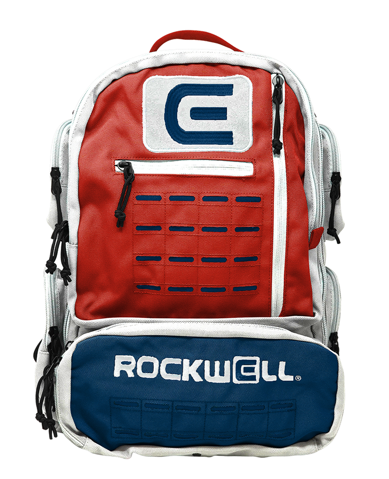 Load image into Gallery viewer, Rockwell Time - Ruck - 26 Liter Deluxe Backpack (Red White &amp; Blue)
