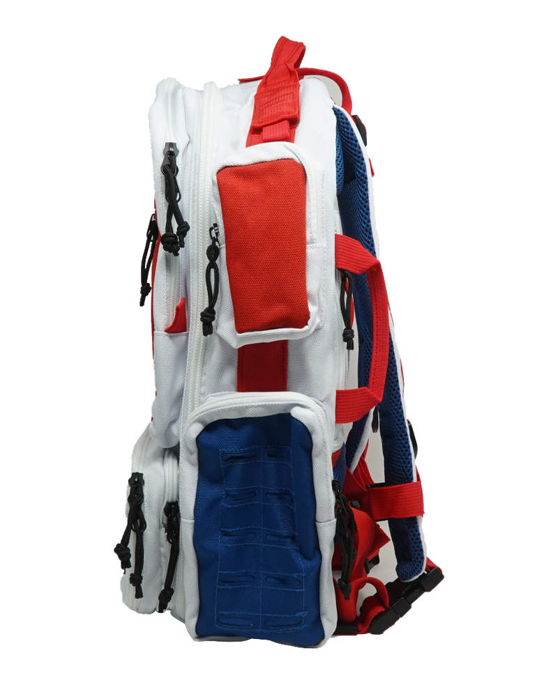 Load image into Gallery viewer, Rockwell Time - Ruck - 26 Liter Deluxe Backpack (Red White &amp; Blue)
