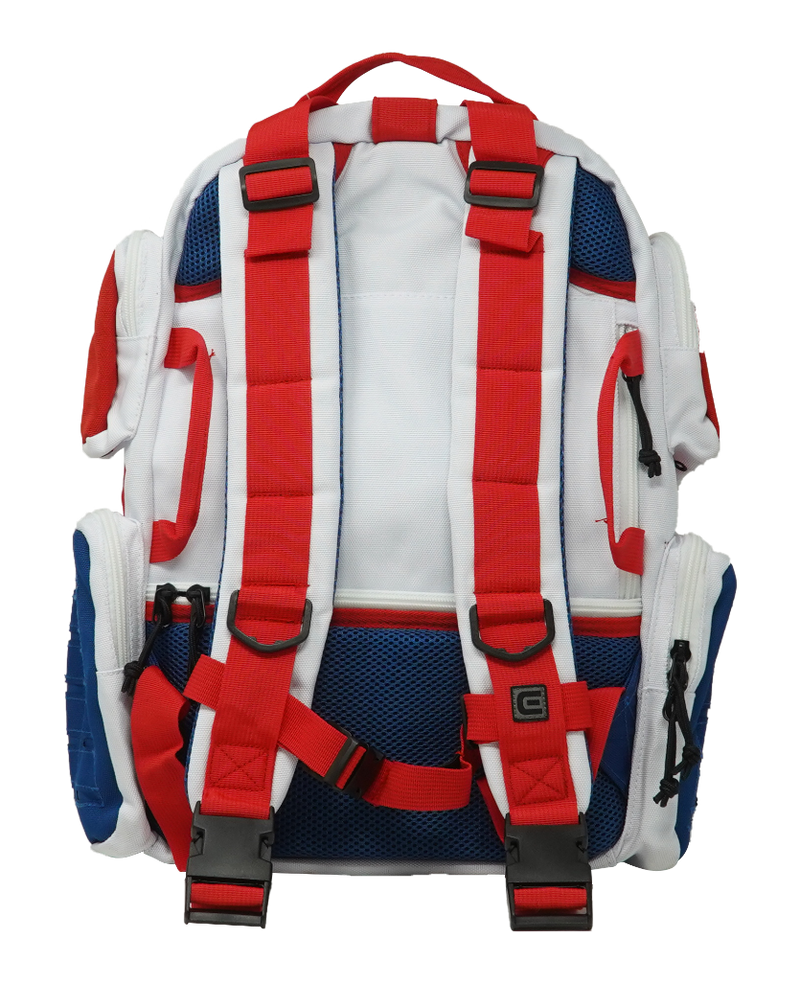 Load image into Gallery viewer, Rockwell Time - Ruck - 26 Liter Deluxe Backpack (Red White &amp; Blue)
