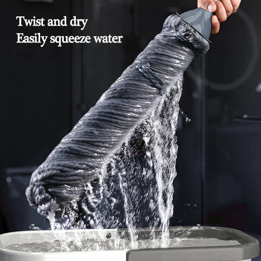 Decorbites - DecorBites™ Easy Spin Mop with Long Handle for Hands-Free Floor Cleaning