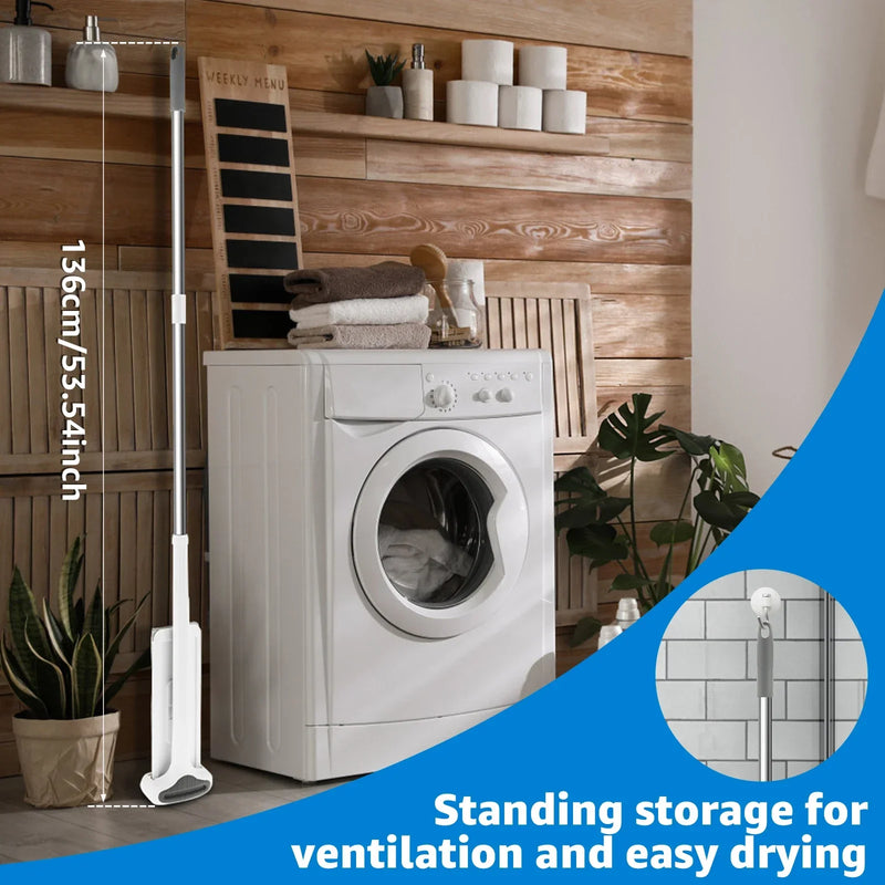 Load image into Gallery viewer, Anti Spier - Microfiber Flat Mop 360 ° Rotating Flat Floor Mop Self Wringing Dust Mop with Dewatering Scraper for Kitchen Home Cleaning Mop
