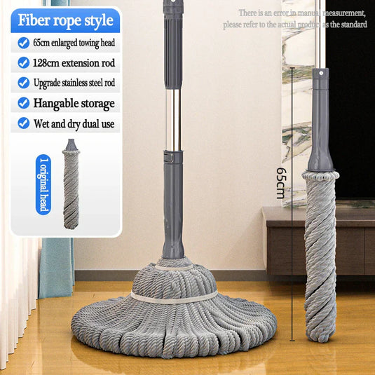 Decorbites - DecorBites™ Easy Spin Mop with Long Handle for Hands-Free Floor Cleaning