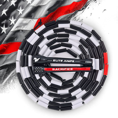 Elite Jumps - Thin Red Line - Beaded Jump Rope