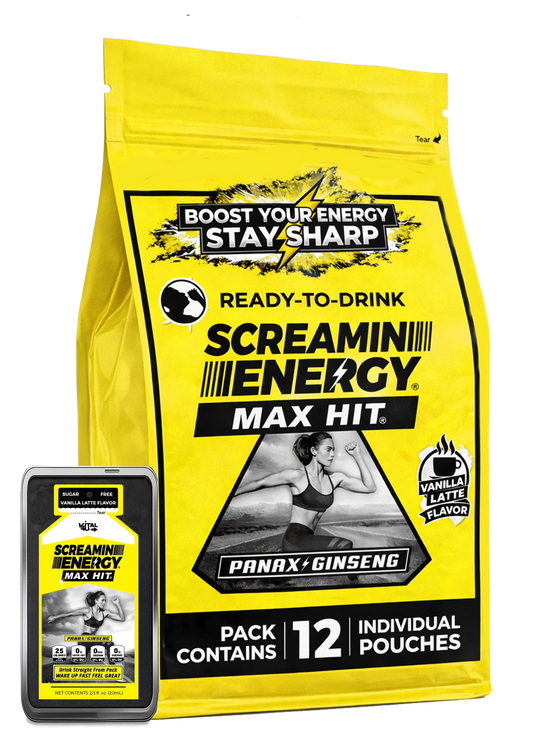 Vital 4U - Screamin Energy Max Hit Vanilla Latte Sugar Free