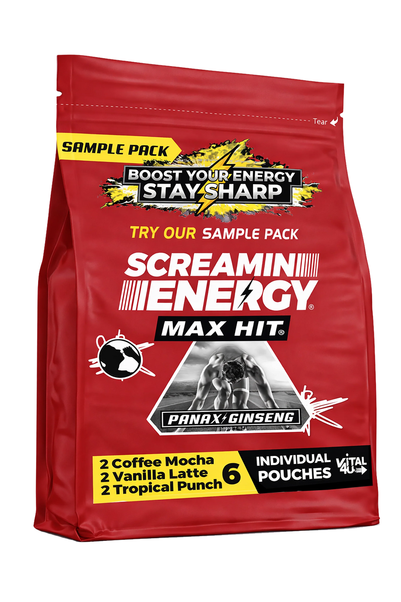Load image into Gallery viewer, Vital 4U - Screamin Energy Max Hit Sample Pack - 6 Pouches

