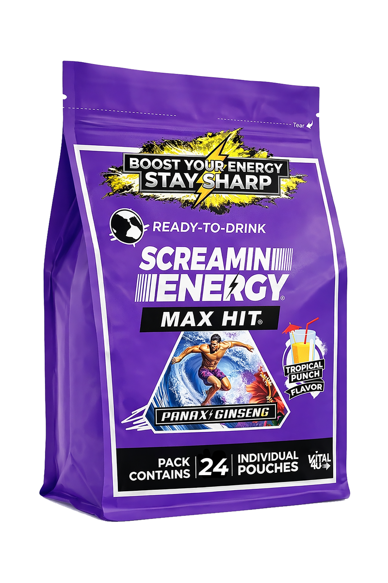 Load image into Gallery viewer, Vital 4U - Screamin Energy Max Hit Tropical Punch Sugar Free
