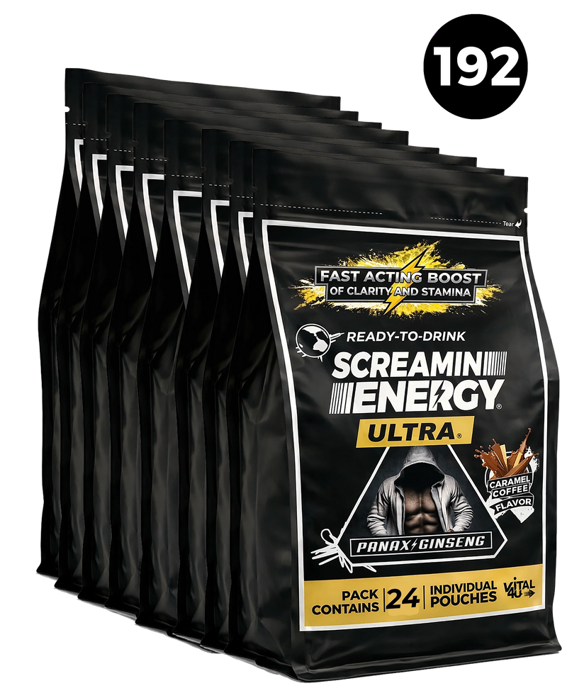 Load image into Gallery viewer, Vital 4U - Screamin Energy Ultra Caramel Coffee - 192 Pack - $1.10 Free Shipping BEST DEAL
