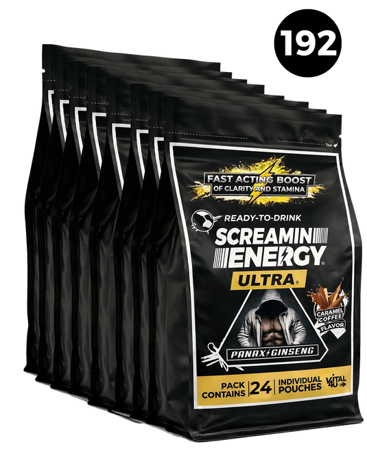 Vital 4U - Screamin Energy Ultra Caramel Coffee - 192 Pack - $1.10 Free Shipping BEST DEAL
