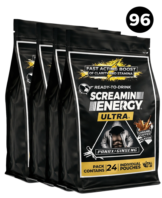 Vital 4U - Screamin Energy Ultra Caramel Coffee - 96 Pack $1.33 Each FREE SHIPPING Great Deal