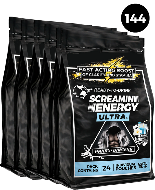 Vital 4U - Screamin Energy Ultra Island Punch - 144 Pack - $1.20 Each FREE SHIPPING