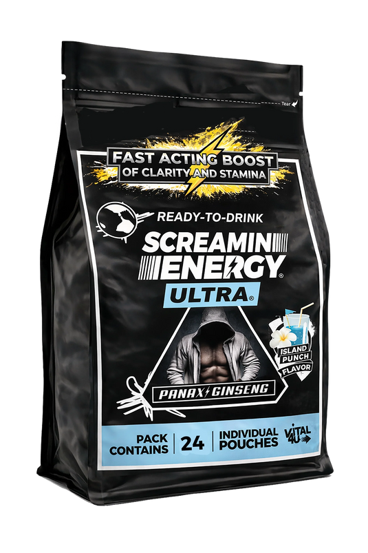Vital 4U - Screamin Energy Ultra Island Punch - 24 Pack $2.00 Each Savings Price