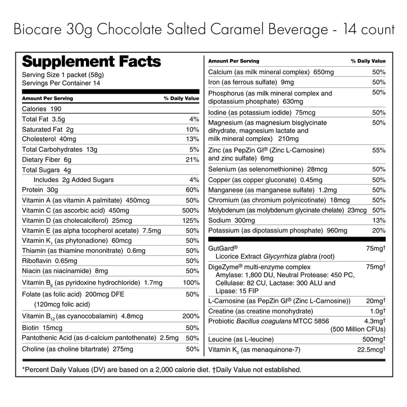 Load image into Gallery viewer, Biocare - 30G Protein Chocolate Salted Caramel (14-Servings)
