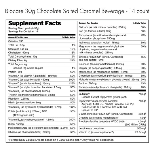 Biocare - 30G Protein Chocolate Salted Caramel (14-Servings)