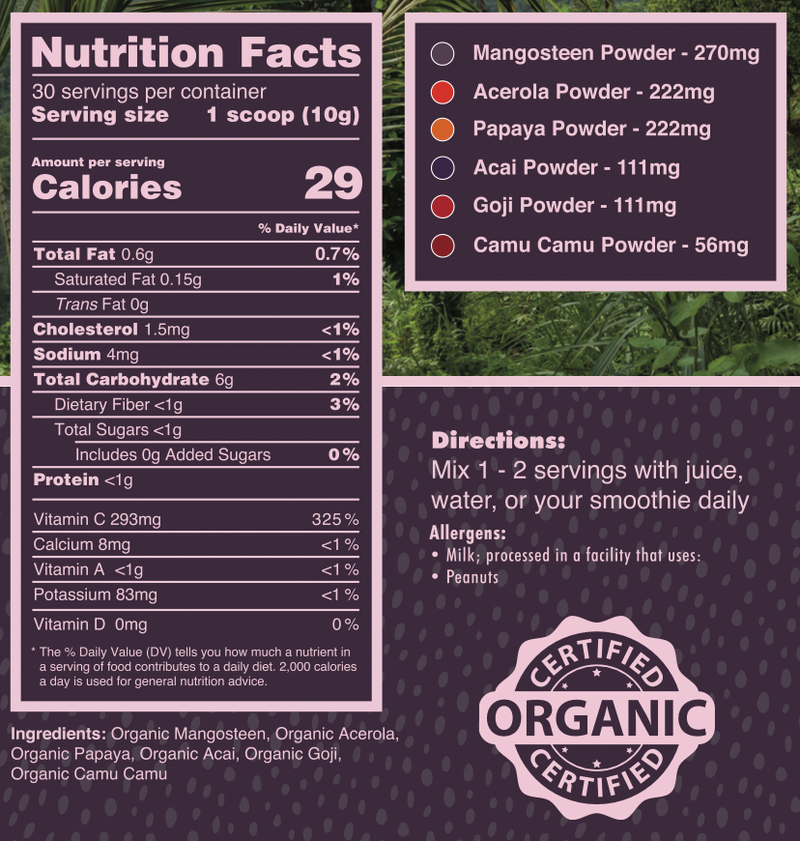 Load image into Gallery viewer, Pure Choice Farms - Organic Tropics &amp; Raw Greens Micronutrient Powders
