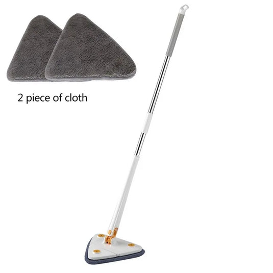 Decorbites - DecorBites™ 360 Rotating Telescopic Triangle Floor Mop & Window Squeegee