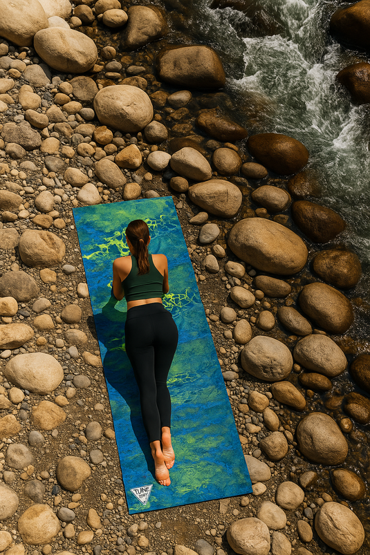 Yune Yoga - Yoga Mat | 6mm Thick | RealTree | Non-Slip | Eco Friendly | Yune Yoga | Wav3 Pattern
