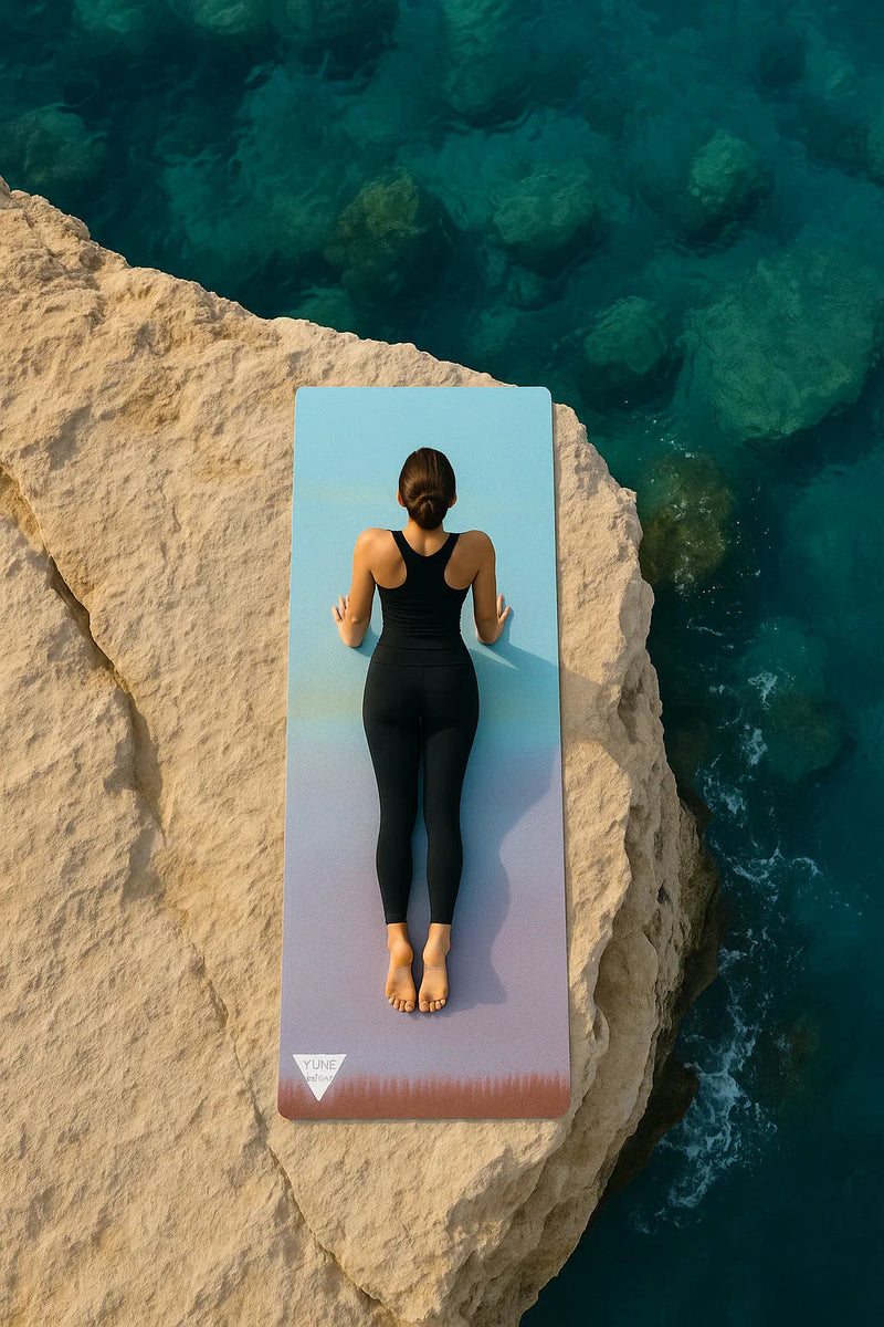 Load image into Gallery viewer, Yune Yoga - Yoga Mat | 6mm Thick | Blue | Non-Slip | Eco Friendly | Yune Yoga | Dionysus

