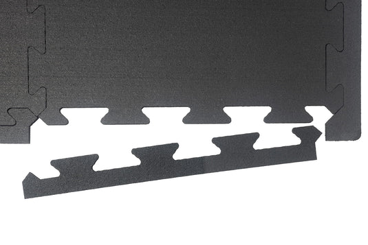 5/16" (8mm) Thick, Interlocking Rubber Tiles with Straight Edges & Corners – 18 Inch Diameter, Made in the USA