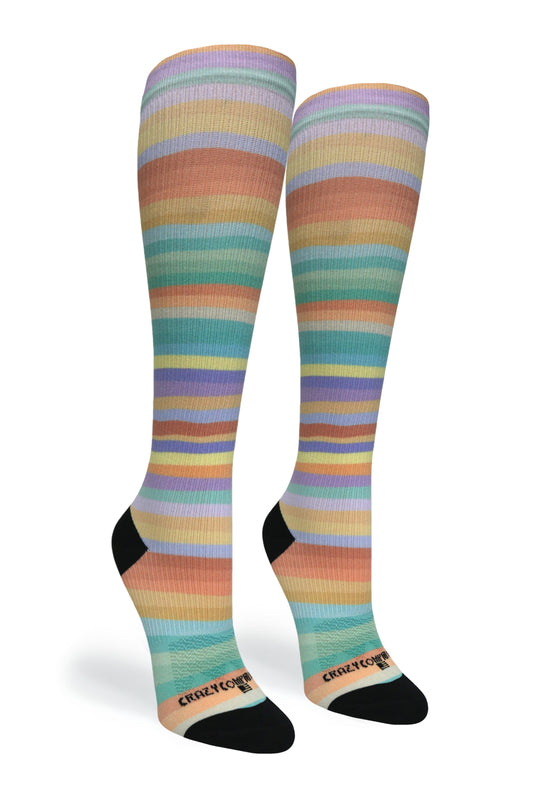 Crazy Compression - Spring Stripes - (Standard & Extra Wide)
