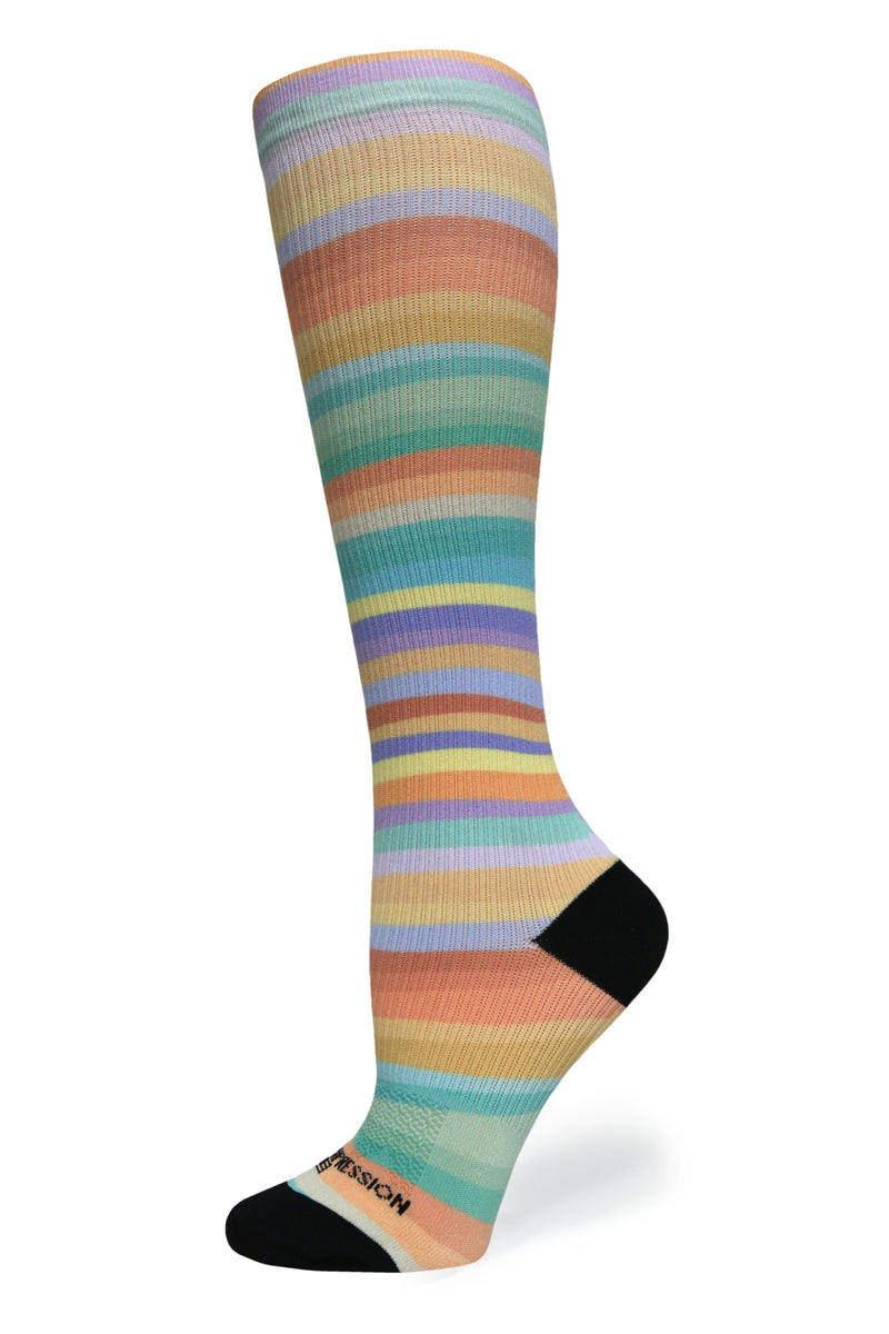 Load image into Gallery viewer, Crazy Compression - Spring Stripes - (Standard &amp; Extra Wide)
