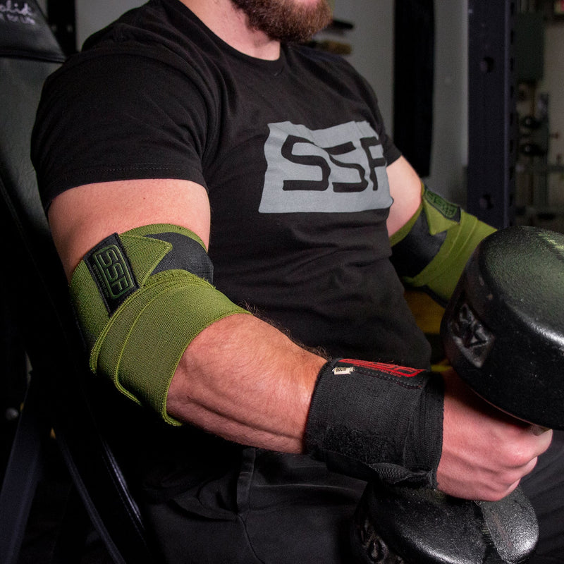 Load image into Gallery viewer, Serious Steel Fitness - Stiff Elbow Wraps 120 Cm (Pair)
