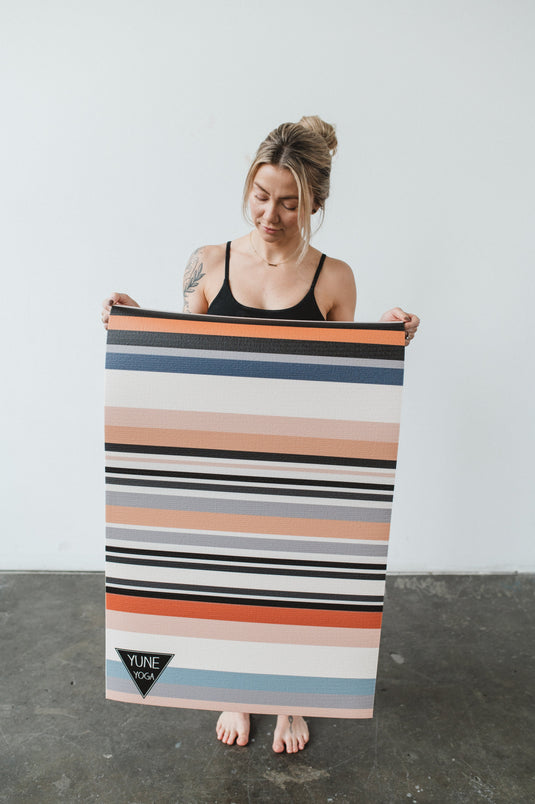 Yune Yoga - Yoga Mat | 6mm Thick | Multi Color Striped | Non-Slip | Eco Friendly | Yune Yoga | Eagles Rest
