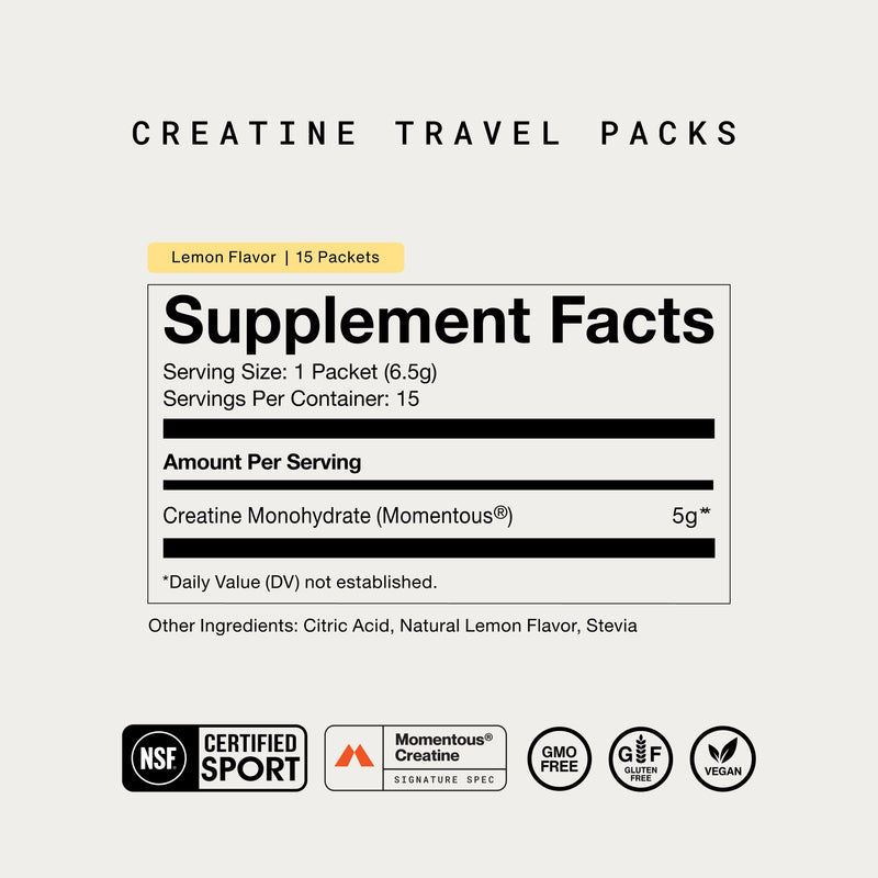 Load image into Gallery viewer, Momentous - Creatine 15-Travel Packs - Vitamins &amp; Supplements
