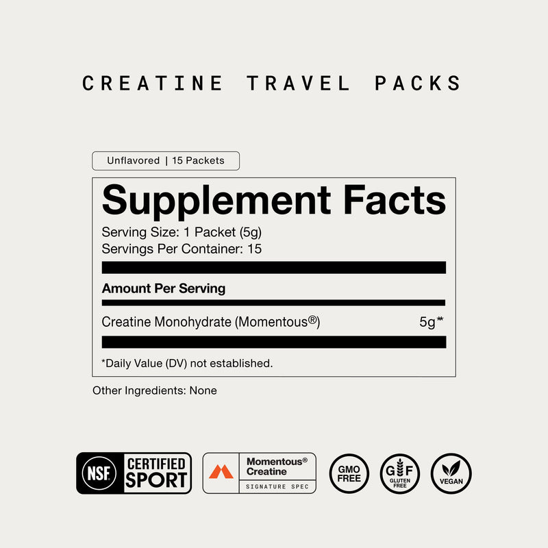 Load image into Gallery viewer, Momentous - Creatine 15-Travel Packs - Vitamins &amp; Supplements
