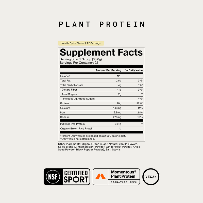 Load image into Gallery viewer, Momentous - In 100% Plant Protein Powder

