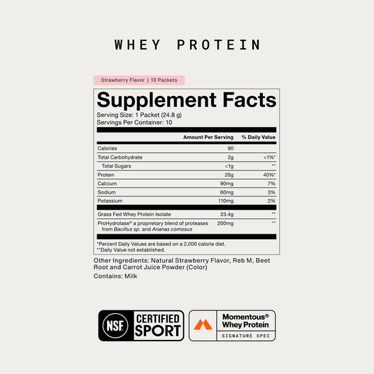 Momentous - Whey Protein Isolate 10-Travel Packs - Protein Supplements